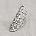 Fashion Punk Style Rhinestone Hollow Fingers Ring-Silver