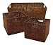 Winsome Wood Storage Basket, Espresso