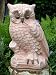 Tierfigur Steinfigur grosse Eule terracotta