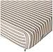 KicKee Pants Print Fitted Crib Sheet, Feather/Natural Stripe