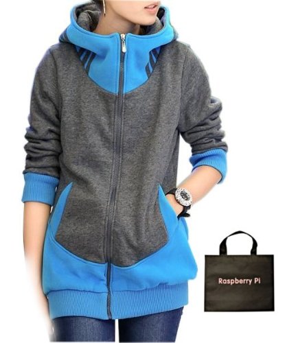 (ラズベリーパイ)RaspberryPi レディース カジュアル スウェット パーカー L XL 2XL 3XL オリジナルエコバッグセット jd134rp