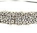 Rhinestone Beaded Headband with Metallic Beads and Elastic Fashion Hair Accessory