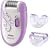 Philips Epilator HP6508 Satinelle Soft Sensitive Lilac and White