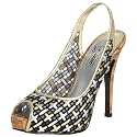 oh DEER! Women's Twiggy Pump,Black/Silver,9 M