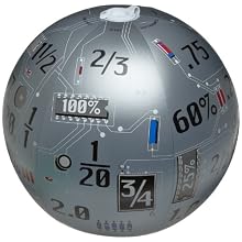 American Educational Vinyl Clever Catch Toss N' Talk Fractions Decimals and Percents Ball, 24" Diameter