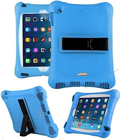 iPad Air 2 Case, Anitoon Amplifier Speaker Case Cover For iPad Air 2 BLUE With Dual Armor Body and Stand