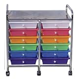 Colorful Mobile Organizer - 12 Drawers
