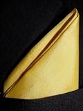 Fine Yellow Silk Pocket Square, 100% Silk - by Royal Silk