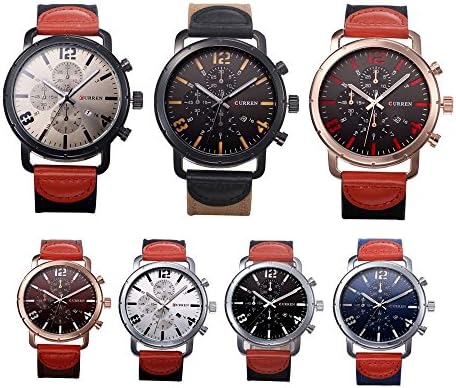 Tidoo Watches Mens Business Wrist Watch Japaneses Quartz Movement Black Analog Dial Staintless Steel Silver Plated Case Brown Leather Strap Band Best Gift For Boy friend Annivesary