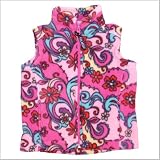 Girls Printed Polar 200 Classic Fleece Vest-Paisley/Pink-Combo-3