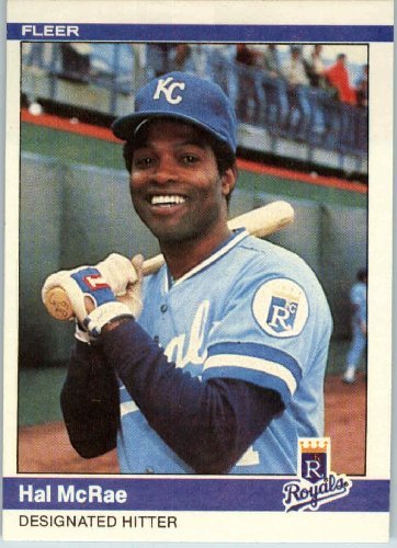 1984 Fleer # 350 Hal McRae Kansas City Royals Baseball Card - Mint Condition - Shipped In A Protective Screwdown Display Case!