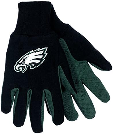 NFL Football Multi Color Team Logo Sport Gloves - Pick Team (Philadelphia Eagles)