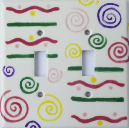 Ceramic Double Switch Plate Cover: Wonderland
