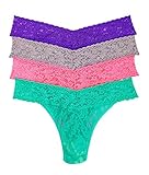 Hanky Panky Signature Lace Low Rise Thong 4-Pack, One Size, Andalucia