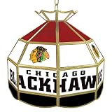 NHL Chicago Blackhawks Stained Glass Tiffany Lamp - 16 inch