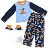 Hoops Basketball Pajamas for Boys with Slippers