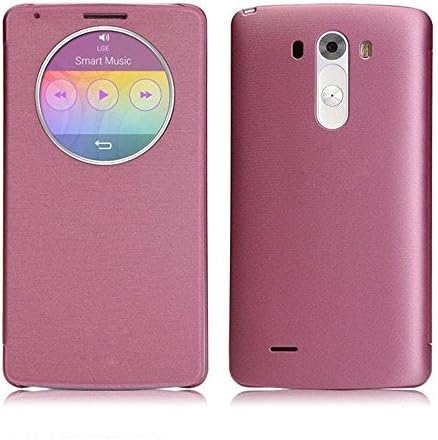 Bestpriceam (TM) New Hot Fshion Quick Circle Window Leather Flip Case Cover for LG G3 D850 D851 D855 F460 (Pink)