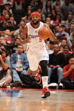 San Antonio Spurs v Los Angeles Clippers: Baron Davis Photographic Poster Print by Andrew Bernstein, 8x12