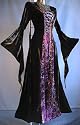 Samtkleid Kleid Gothic Mittelalter Samt Gewand Gr. S 6071 Lila