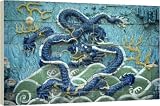 Box Canvas Print of Dragons on tiles on the Dragon wall in the Forbidden City in Beijing, China,... from Robert Harding