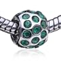 Pugster May Emerald Color Birthstone European Charm Bead Fits Pandora Bracelet