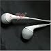 MicroVillage In-Ear Stylish White Headphones & A Free Funky *Pink* iPod Sock