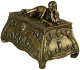 Art Nouveau Elegant Lady Bronze Trinket Box by Veronese