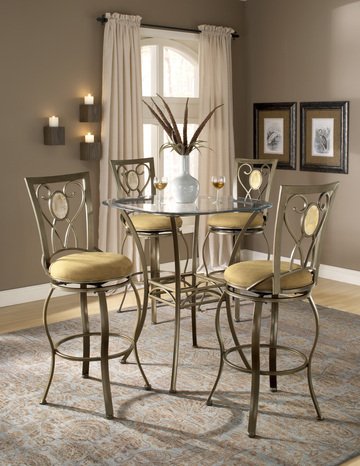 5 PC Brookside Counter Back Stools