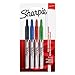Sharpie Permanent Markers, Retractable Fine Tip - Assorted Standard Colours, Pack of 4