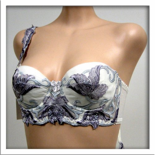 Venus New Exquisite Ivory Floral Convertible Bra #0073 sz 34A