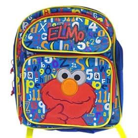  Sesame Street Elmo Red Medium Backpack Bag Tote
