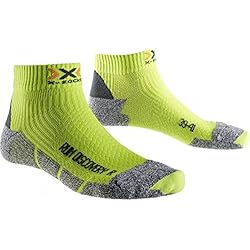 X-Socks Run Discovery New Calza Running, Uomo, Verde (Green Lime/Grey Moulinè), 42/44