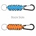 Dimples Excel Survival Paracord Keychains in the Color of Nature with Carabiners (2 Pack)