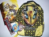 Transformers Revenge of the Fallen Bumblebee Light Up Backpack with Bonus Folder & Pencils