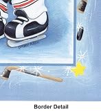 Sports Bear Hockey Star - Too Cute! Childrens Wall Art Gift and Nursery Decor.