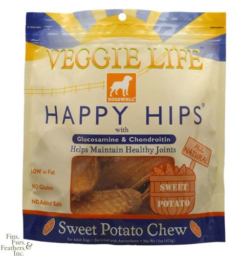Dogswell Happy Hips Dog Sweet Potato Chew 15oz