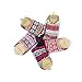 Bemaystar Women's Wool Warm Socks 5 Pairs Fashion Plaid-Maple Leaf Wool Socks, Multicolor, One Size