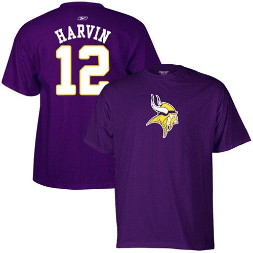 Reebok Minnesota Vikings #12 Percy Harvin Purple Scrimmage Gear T-shirt (XX-Large)