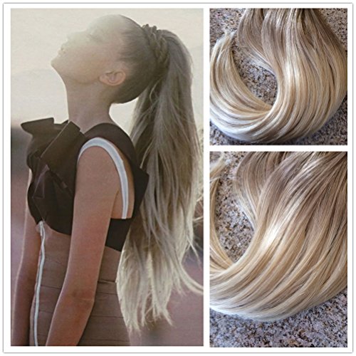 Moresoo 100% Remy Human Hair Ombre Clip In Hair Extensions Full Head Set 7 Pieces 120g