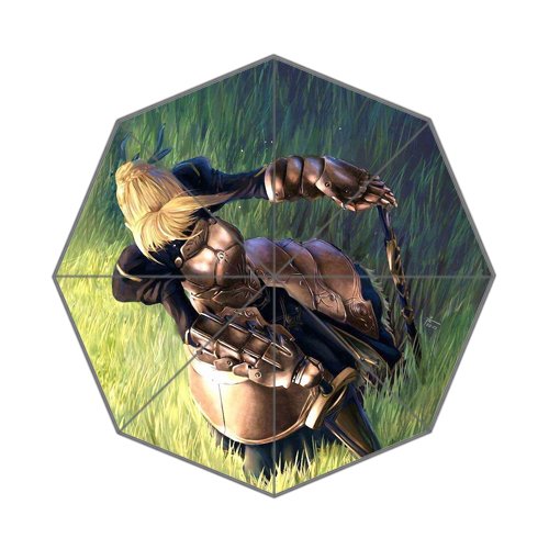Saber - Fate Stay Night Custom 100% polyester Foldable Umbrella