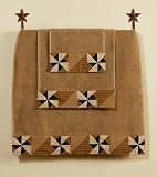 IHF 2 Piece Decorative Bath Towel Set for Sale Pinwheel Mustard Set of 2.