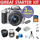 Canon EOS Rebel XSI 12.2 MP Digital SLR Camera (Black) with EF-S 18-55mm IS ....