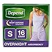 16 Count (1 Package) Small Depend Night Defense Underwear - Overnight