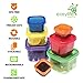easylifebasics All in ONE Portion Control Containers (7 Piece) Kit with 5 Measuring Spoons and