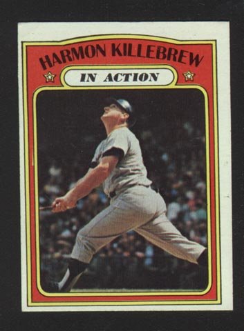 1972 Topps 52 Harmon Killebrew IA (Baseball Cards) Minnesota Twins EX - Excellent or Better