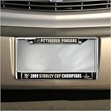 Pittsburgh Penguins 2009 NHL Stanley Cup Champions Chrome License Plate Frame