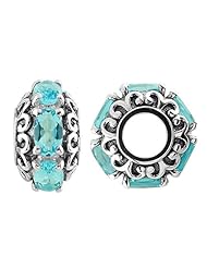 Storywheel® Swi Blue Bead / Charm in 925 Sterling Silver