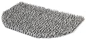 Pet Buddies PB6500 Cat Litter Butler Mat 15.25" x 11.75" Half-Moon Shape