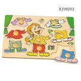 Fantastic pretty wooden girl/boy clothes changing jigsaw puzzle