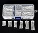 PEPPERLONELY Brand Box Mixed Well Sorted Silver Plated Head Pins 2cmx0.7mm-4.5cmx0.7mm (2100PCs Assorted)